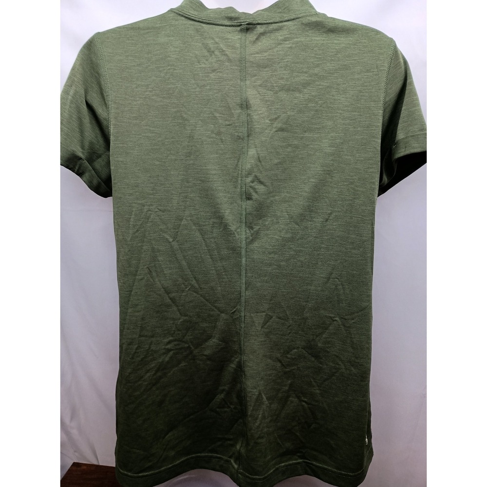 North face flashdry green v neck short sleeve M shirt outdoors sports workout - Picture 9 of 10